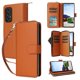 thumbnail image 4 of Funda Cartera con Cremallera y Correa para Samsung Galaxy A53 5G Soporte y Tarjetero Marrón, 4 of 6
