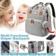 thumbnail image 5 of Mochila para pañales JSTPRO 25 L gris con estación de cambio, 5 of 7