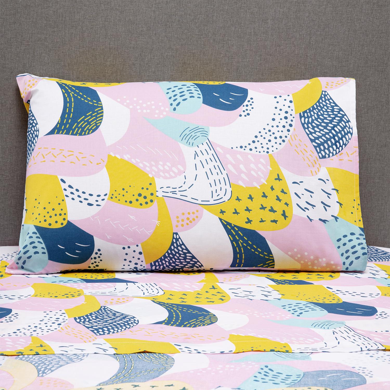 Zahr - Sabana Zarina 1.5 P Estampada Circulos Rosado