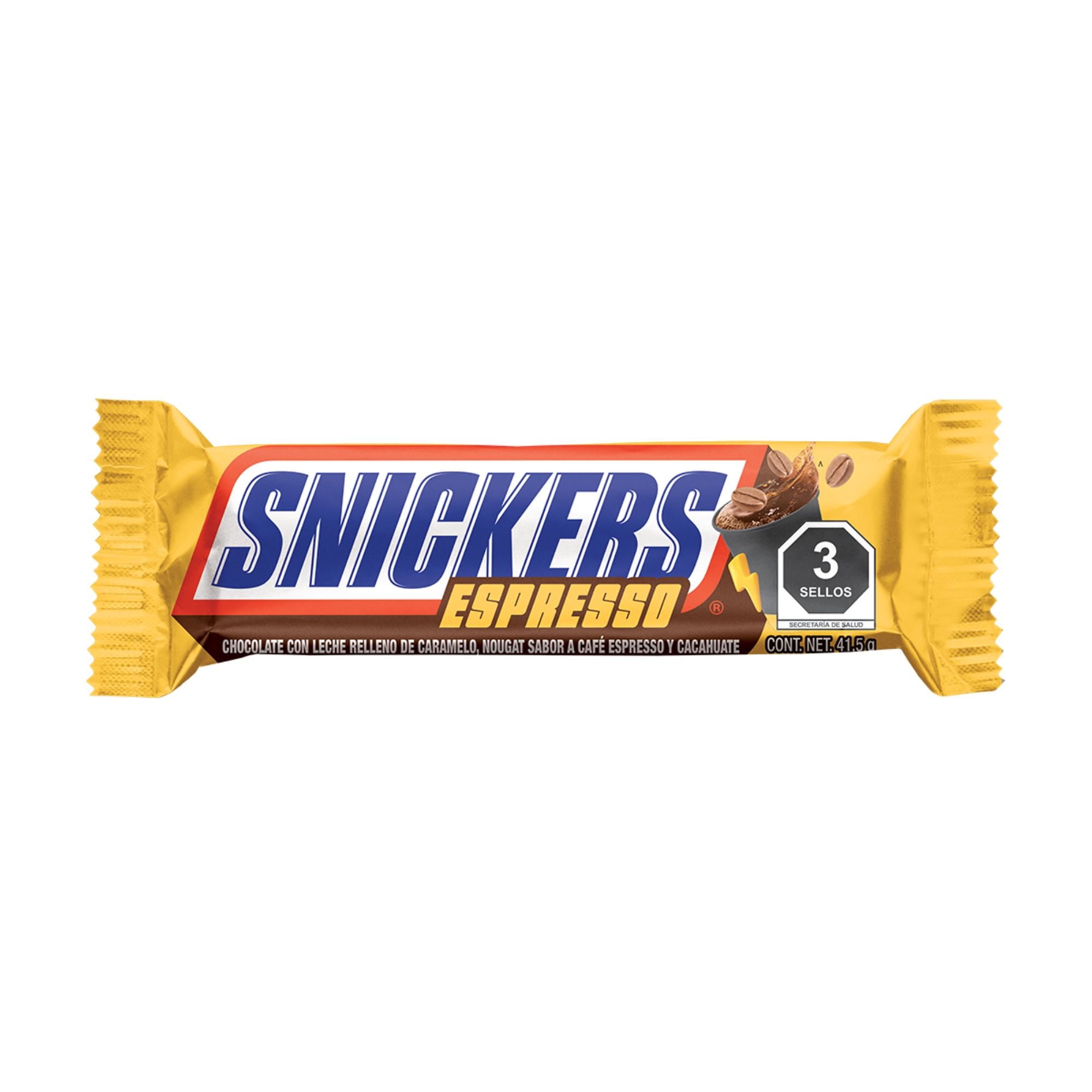 Chocolate Con Leche Relleno De Caramelo Sabor Café Espresso 41.5 g Snickers