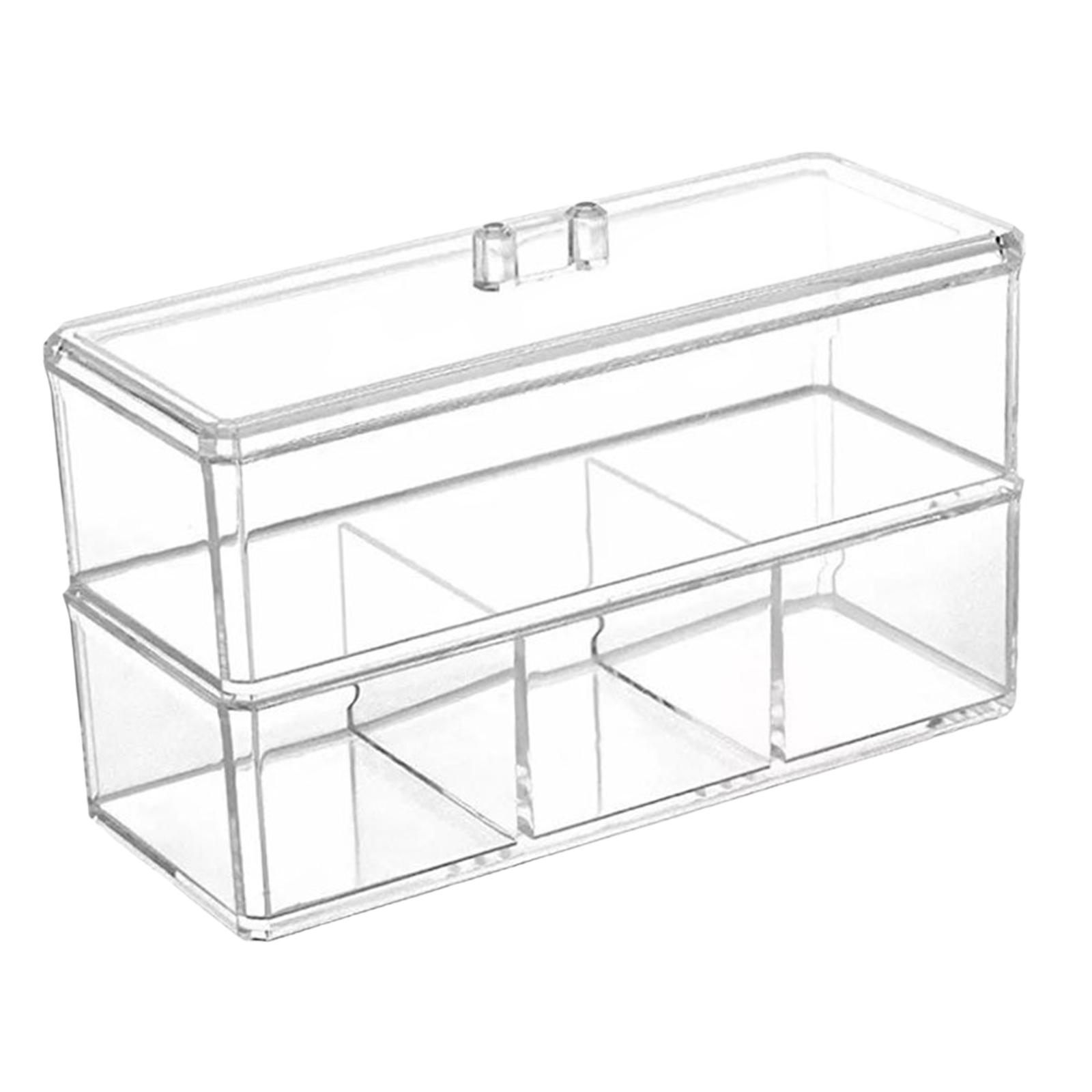 Magideal - Soporte Para Bastoncillos De Algodón, Recipiente Para Baño Con Tapa, Soporte Para Bolas De Algodón Acrílico, Dispensador De Soporte Qtip Para Crayones