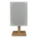 thumbnail image 1 of Lámpara Mesa Decorativa Base Madera Cuadrada Beige Jhn, 1 of 3