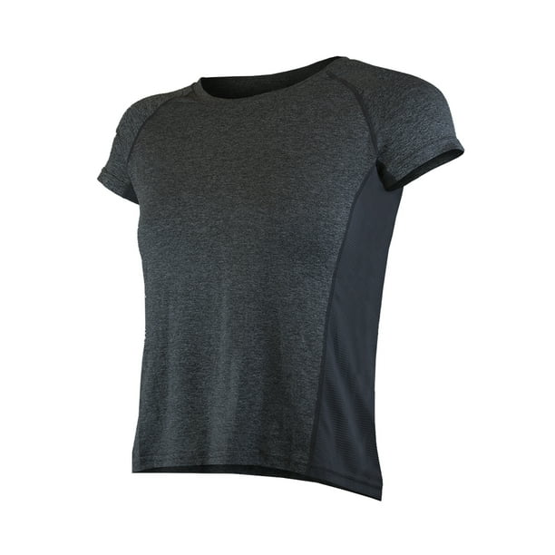 Polera Dry Fit Manga Corta Paneles Malla Mujer