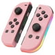 thumbnail image 1 of Controlador (L/R) para Nintendo Switch - Mando Inalámbrico Joypad con Luz RGB, Turbo, Control de Movimiento y Color Rosa, 1 of 7