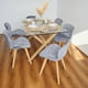thumbnail image 3 of Comedor Moderno Mesa Xinia 140x90 + 6 Sillones Rubik Velvet Gris, 3 of 3