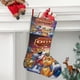 thumbnail image 2 of Oliver y su Pandilla Tema: Calcetines de Navidad, fino lino blanco para colgar en escaleras y chimenea, decoración navideña para el hogar, regalo de Navidad. 45cm × 32cm, 2 of 5
