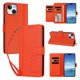 thumbnail image 2 of Funda Cartera Trébol para iPhone 13/iPhone 14 con Ranuras Tarjetas y Carga Inalámbrica Naranja, 2 of 6