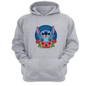 Genérico - Polerón Canguro Extraterrestre Azul Gris Claro Talla L Unisex