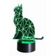 thumbnail image 2 of Lampara Ilusion 3D Gato Geométrico de 7 colores, Base touch, 2 of 7
