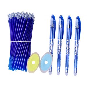 Magideal - 50 Piezas De Recambios De Bolígrafos Borrables, Papelería De Escritura Escolar, Papelería Portátil Multiusos Para Niños, Suministros Escolares Para La Tinta Azul