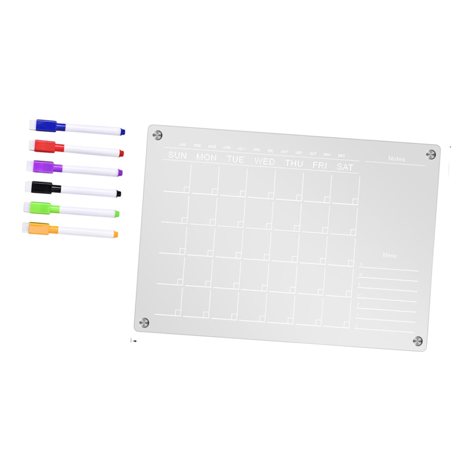 Ioensy - Pizarra De Borrado En Seco Para Nevera, Tabla De Planificación Semanal, Calendario De Borrado En Seco