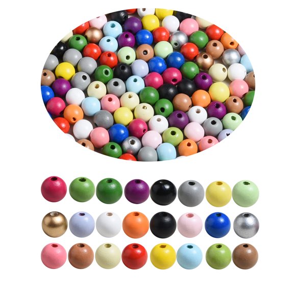 Cuentas de madera QDXATIVP 16 mm 230 piezas 23 colores
