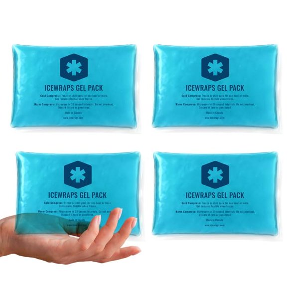 Paquete de gel frío y caliente reutilizable Ice Packs ICEWRAPS de 5 x 7 pulgadas (paquete de 4)
