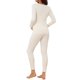 thumbnail image 3 of cheibear Conjuntos de Pijamas de Maternidad para Mujeres Escote en V Cruzado para Lactancia Tops de Manga Larga Pantalones Ropa de Casa 2 Piezas Ropa de Dormir S Beige, 3 of 6