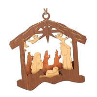 Bothyi - Adornos Navideños Para Belén, Colgante Rústico Para Mesas, Chimenea, Fiesta, Hueco