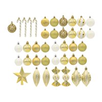 Bothyi - Juego De 40 Adornos De Bolas De Navidad, Decoración Navideña Para Cumpleaños, Festival, Patio, Dorado