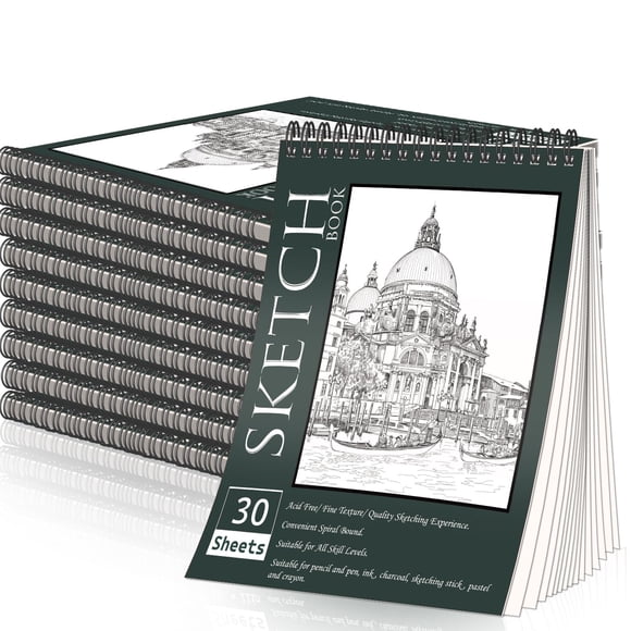 Cuadernos de boceto OSIMIG pack de 10, 22 × 28 cm, 300 hojas