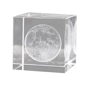 Bothyi - 3D Crystal Cube Crafts Weather Sign Cube Para El Día De San Valentín Decoración Luna