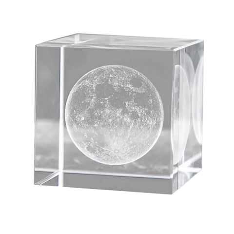 Bothyi - 3D Crystal Cube Crafts Weather Sign Cube Para El Día De San Valentín Decoración Luna