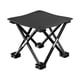 thumbnail image 1 of Taburete Plegable De Camping Práctico Con Bolsillo Lateral Para Jardinería, Camping, Playa, 33 X 33 X 32 Cm, Color Negro, 1 of 5