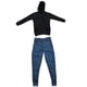 thumbnail image 3 of 1/6 Escala Hombres Sudadera Con Capucha Larga Pantalones Vaqueros Para Figuras De Acción De 12 Pulgadas, 3 of 5