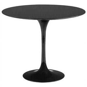Habita2 Chile - Mesa Redonda Moderna De Comedor Tulip 80Cm Con Base Metalica - Negro