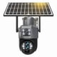 thumbnail image 1 of Cámara de Seguridad Exterior Solar WiFi con Doble Pantalla Vigilancia 360° y Visión, 1 of 4