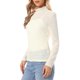 thumbnail image 4 of INSPIRE CHIC Blusa de Encaje Transparente para Mujer Cuello Alto Manga Larga Casual Suéter Camiseta de Otoño Invierno Talla XL Albaricoque, 4 of 6