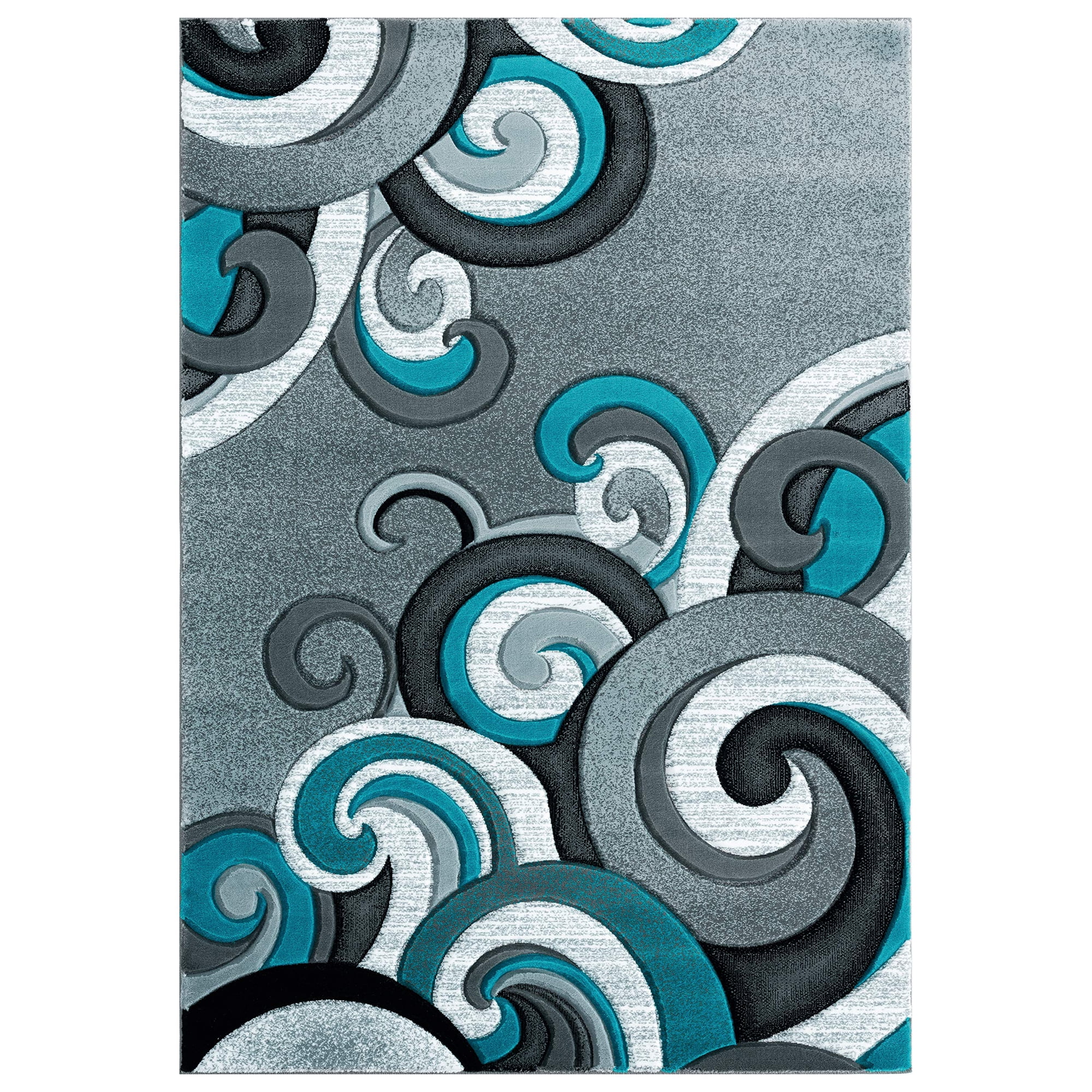 Alfombra Decorativa United Weavers Bristol Rhiannon, 55 X 85 Cm, Color Turquesa