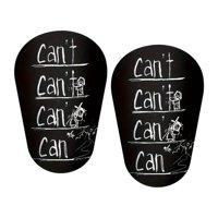 Ioensy - 2X Mini Espinilleras De Fútbol Espinilleras De Entrenamiento De Fútbol Para Niños Niños Niñas Xs Letras Blancas Y Negras