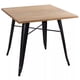 thumbnail image 1 of Mesa Comedor Cuadrada Madera Tolix Negra, 1 of 5