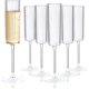thumbnail image 1 of Ciaell 24 Pack Plastic Champagne Flutes for Weddings and Birthdays, 1 of 3