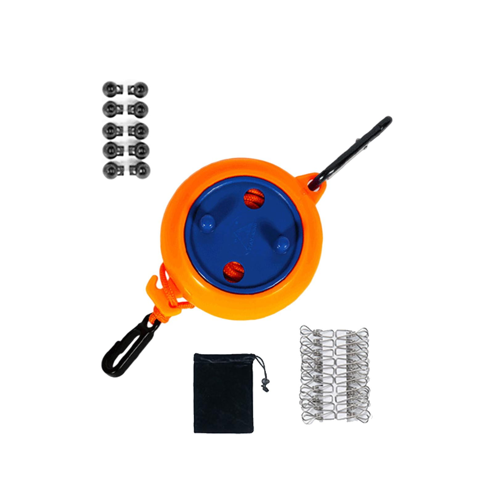 Bothyi - Tendedero Para Acampar, Línea De Secado De Ropa Antideslizante Para Patio Trasero, Camping, Exterior, Naranja, 10m Con Bolsa