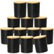 thumbnail image 1 of Frasco SUPMIND 12 uds 400 ml negro con tapas de bambú, 1 of 6