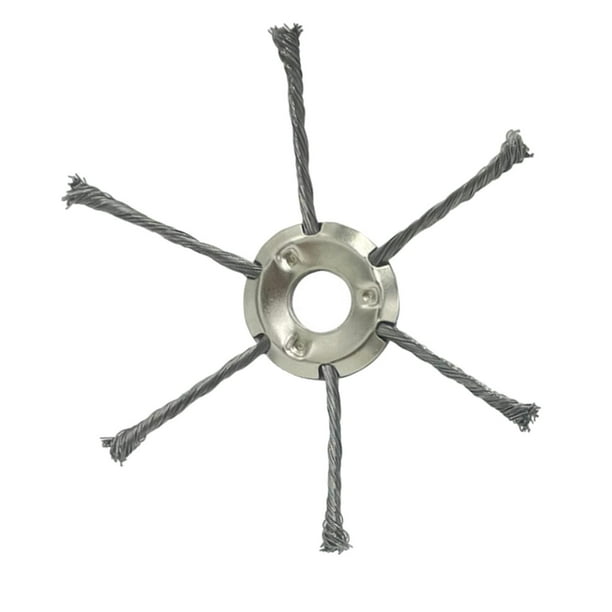 Cabezal de repuesto para cortadora de alambre, cabezal de acero para desbrozadora, herramientas de jardinería duraderas, cabezal de acero para cortado 6 cuchillas de 9 pulgadas