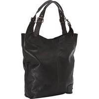Cartera Hobo Tote Sharo Cuero Negro