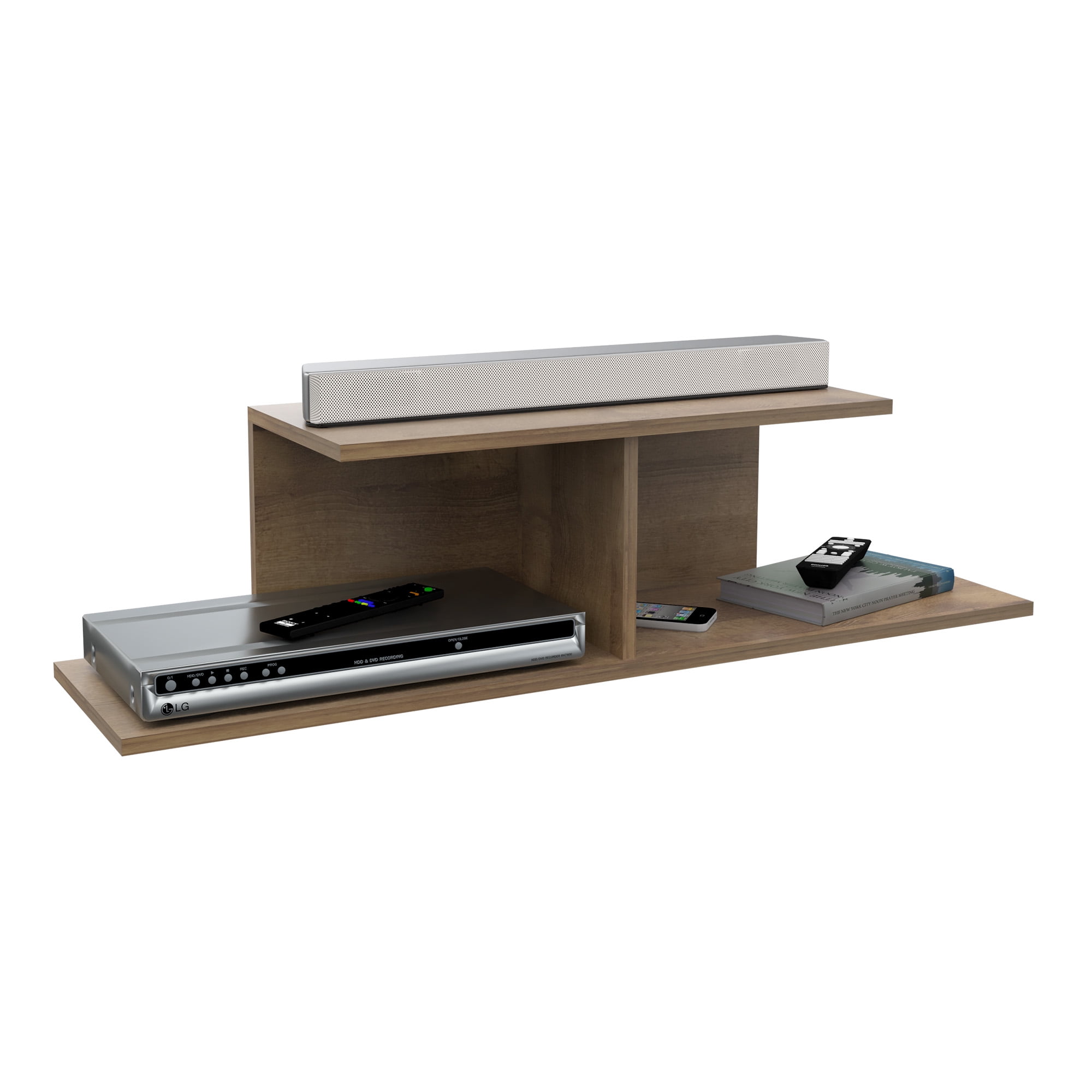 Inval - Repisa Flotante Amaretto 25x100x25 Cm Re4732