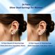 thumbnail image 3 of Pendientes Qitequan 24 pares de botones de acero plateado con zirconia cúbica, 3 of 9