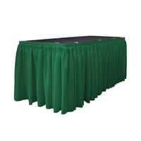 La Linen - Table Skirt La, Popelina De Lino Y Poliéster, 4,3 M X 74 Cm, Verde Esmeralda