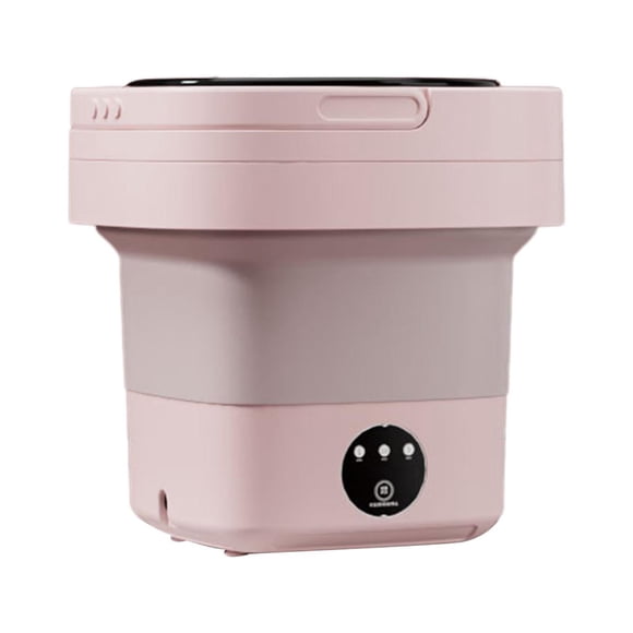 Lavadora portátil Lavadora pequeña compacta 6.5L 3 modelos Lavadora de cubo pequeña liviana para lavandería Apartamento RV Ropa de bebé Ropa interior Rosa