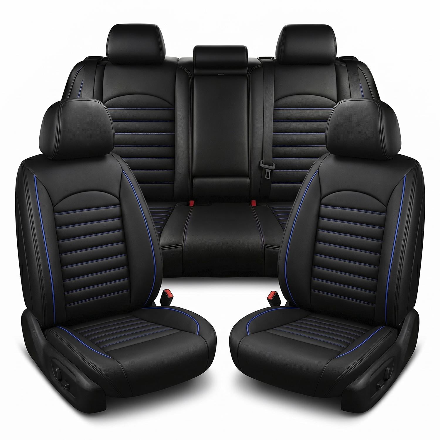 Cursor - Funda Cubre Asiento Ecocuero – Set 5 Asientos Luxury Okaeri Azul