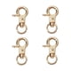 thumbnail image 4 of 4pcs Aleación De Zinc Broche De Garra De Langosta Clips De Gatillo Giratorios Ganchos De Presión De Oro, 4 of 5