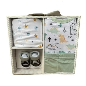 Kivara - Set Bebe Ajuar Recien Nacido 4 Piezas En Caja Regalo Niñ0 Multicolor 0-3 Meses