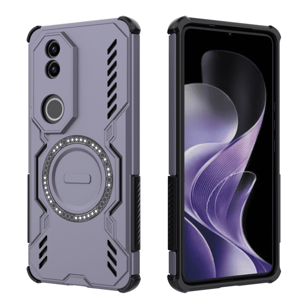 Funda FOXDOCK para Vivo V50 5G , magnética, resistente a golpes, con soporte, unisex, carga inalámbrica