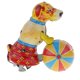 thumbnail image 2 of El perro del enrollamiento empuja la bola redonda los regalos retráctiles del juguete de la lata del juguete retro, 2 of 3