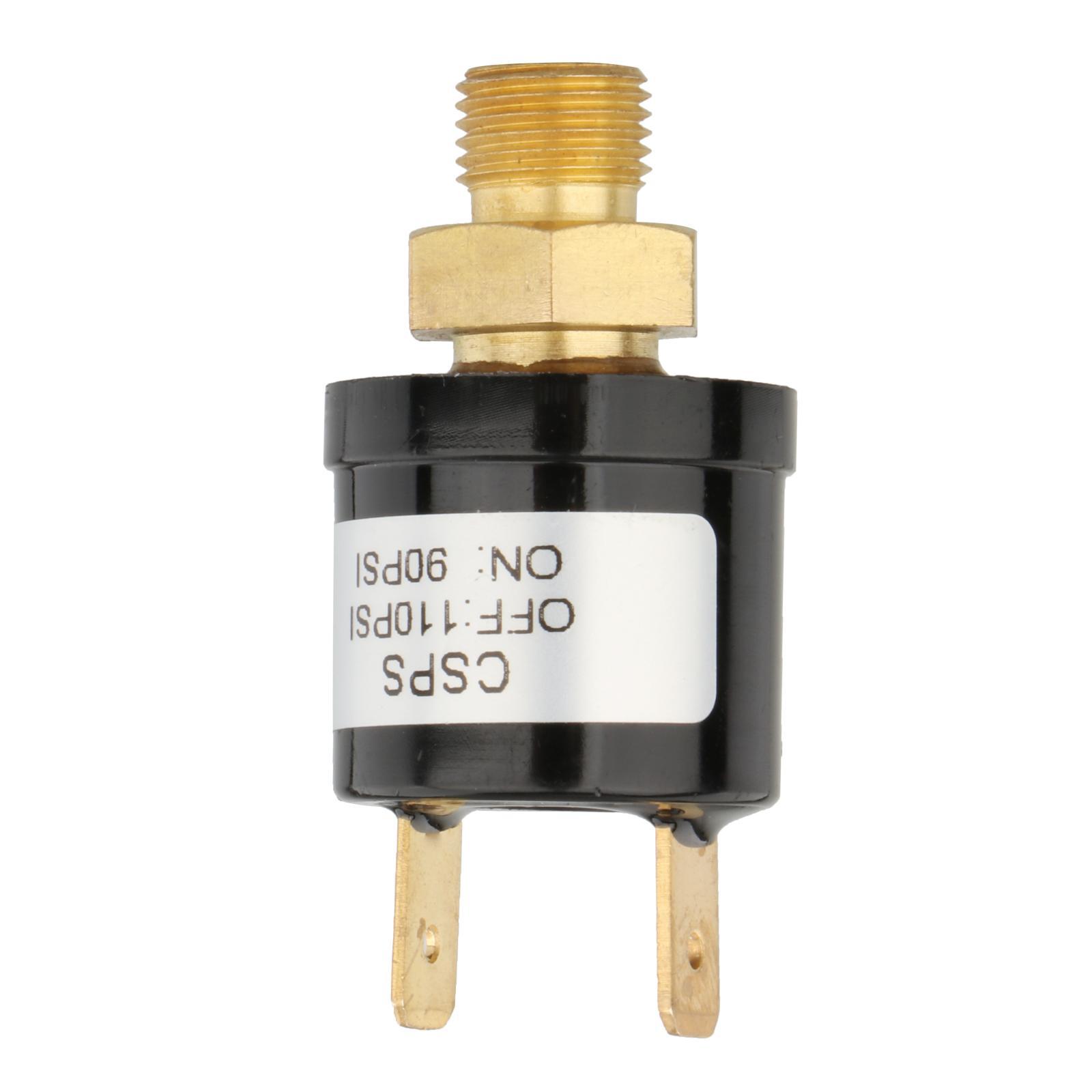 Magideal - Válvula Interruptora De Control De De Compresor De Servicio , Cobre, Interruptor De De Bocina De Aire. , 90 Psi 90-110 Psi