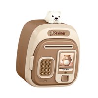 Bothyi - Alcancía Con Forma De Cerdito, Caja De Dinero De Gran Capacidad Para Ahorrar Dinero, Para Niños, Niñas Y Niños, Color Marrón