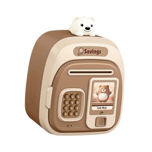 Bothyi - Alcancía Con Forma De Cerdito, Caja De Dinero De Gran Capacidad Para Ahorrar Dinero, Para Niños, Niñas Y Niños, Color Marrón