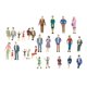 thumbnail image 1 of 50x 1/30 Figuras Pintadas Personas Pasajeros Modelos Para Tren Arquitectónico, 1 of 5