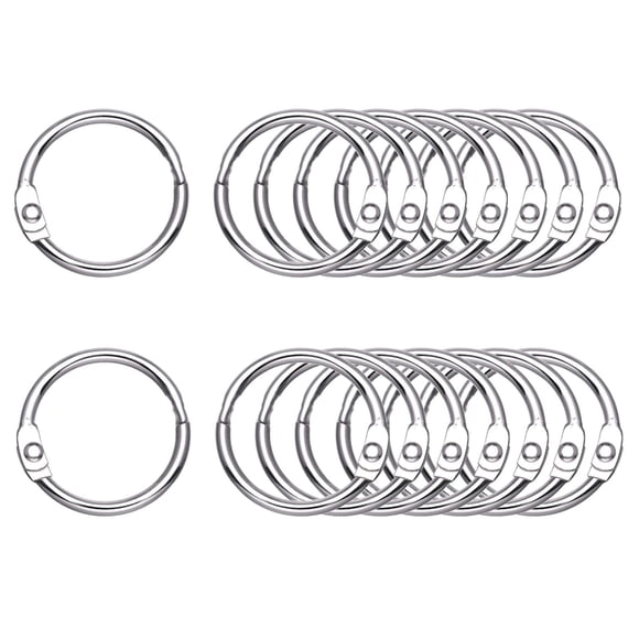 Anillas para archivadores Antner 2,5 cm Pack de 100, metal plateado